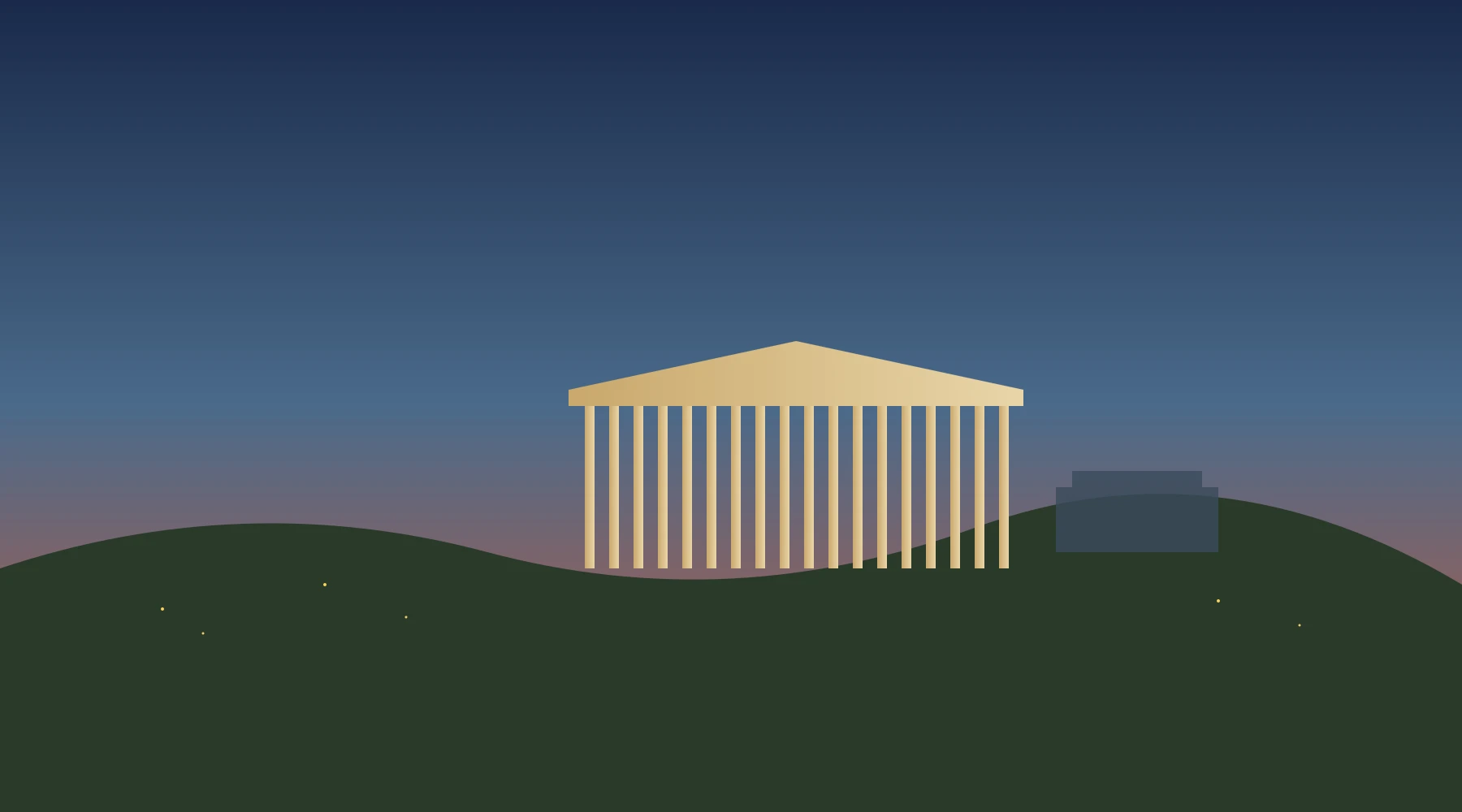 Athens skyline with the Acropolis at sunset