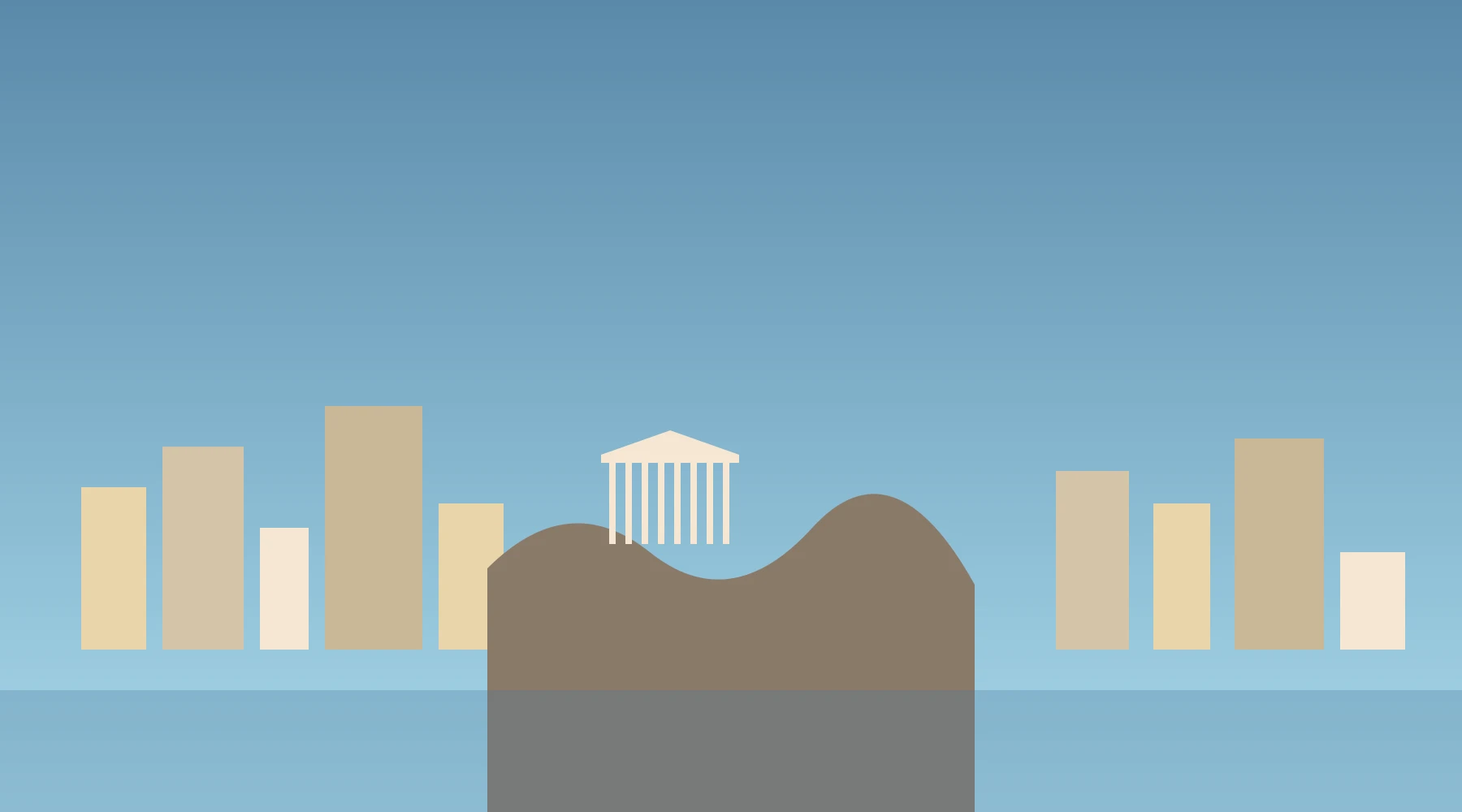 Athens cityscape with the Acropolis in the center