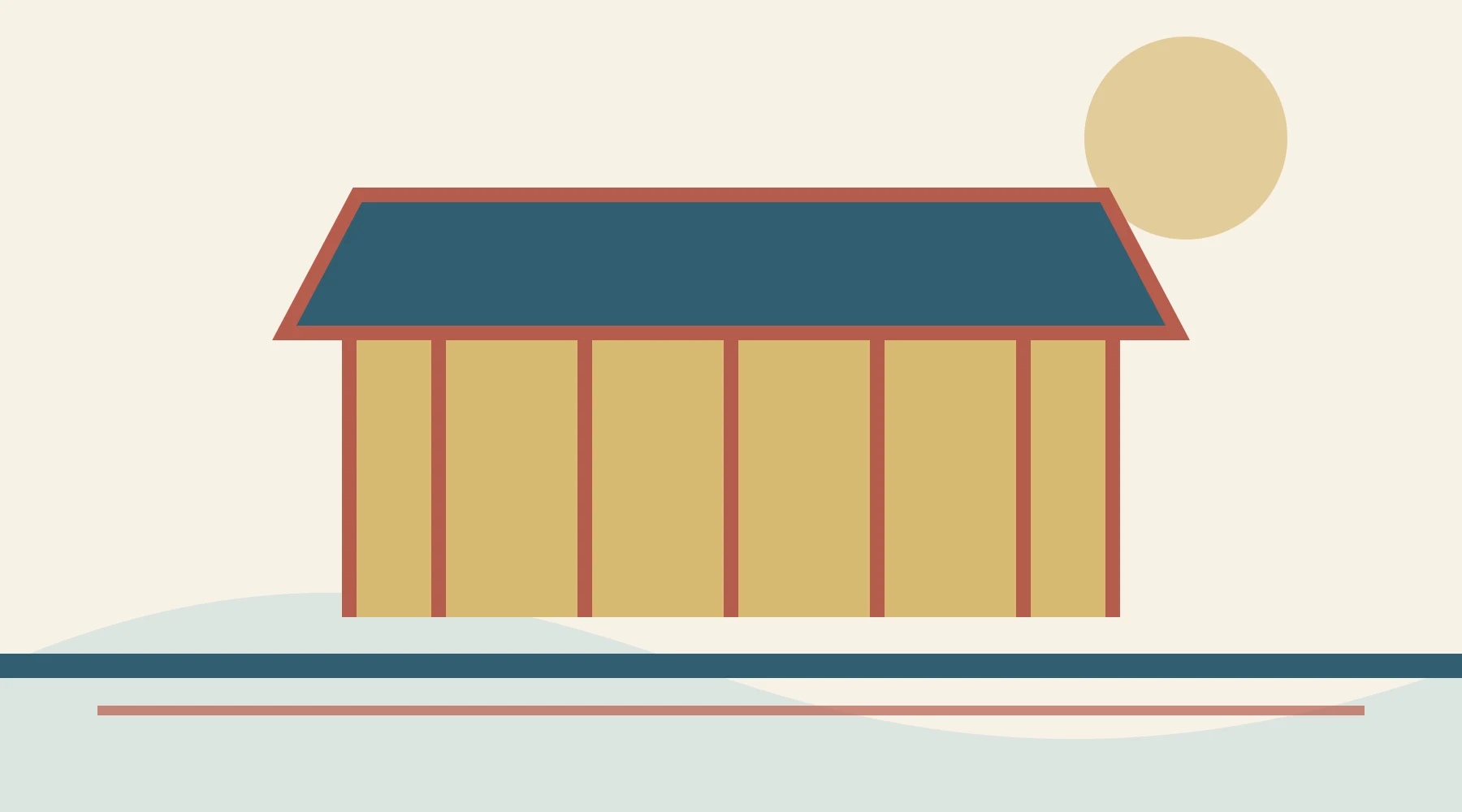 Original editorial illustration of a gallery facade, Trafalgar Square geometry and a walking route