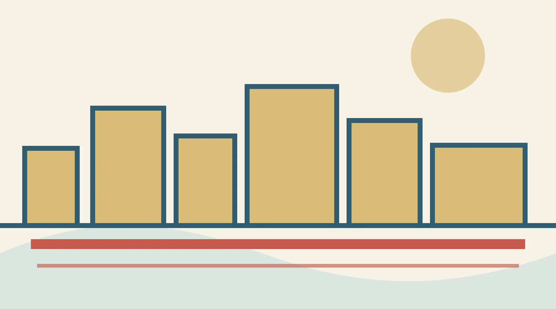 Original editorial illustration of Osaka city blocks and a connected rail line
