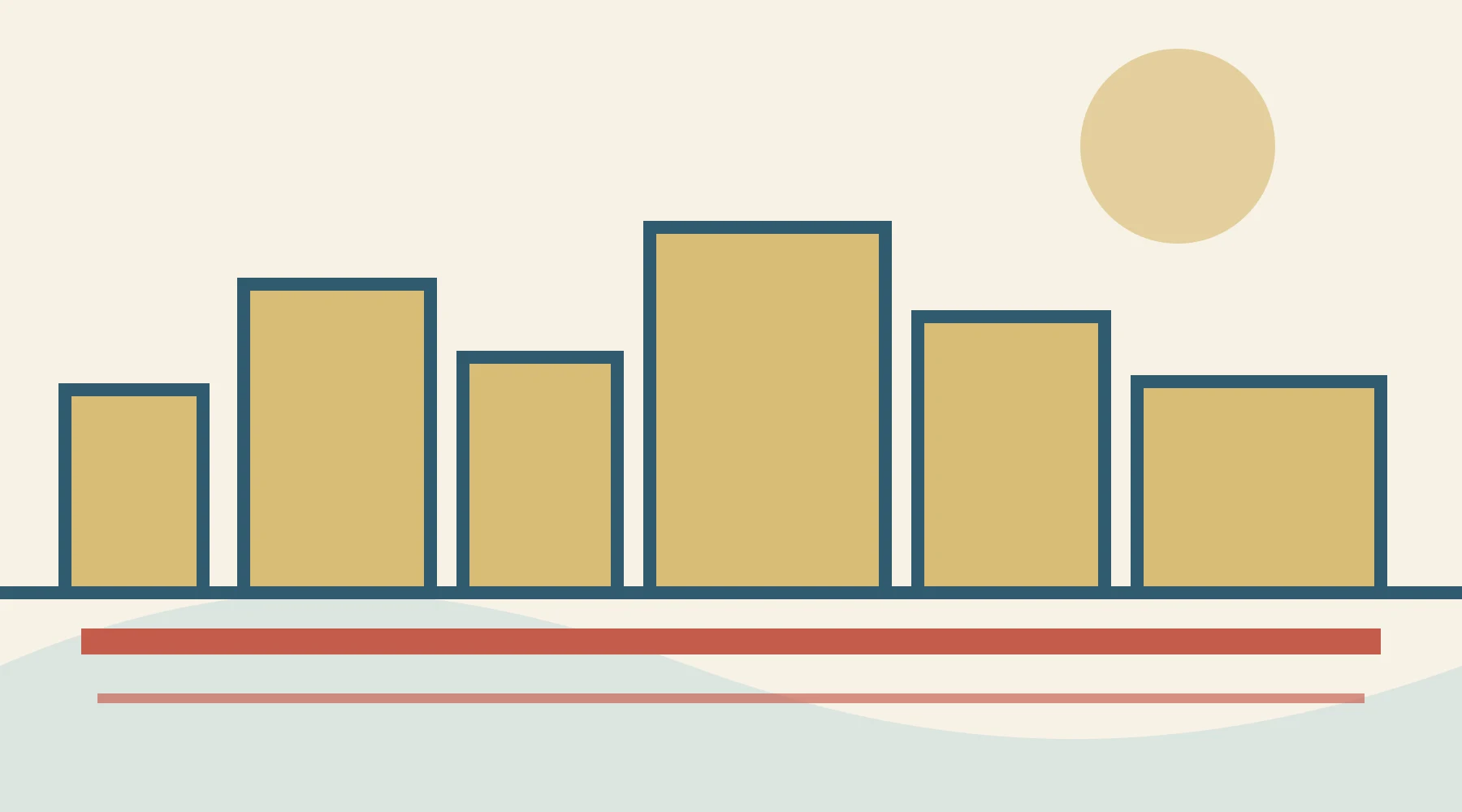 Original editorial illustration of Seoul city blocks, a palace roofline and a connected transit line