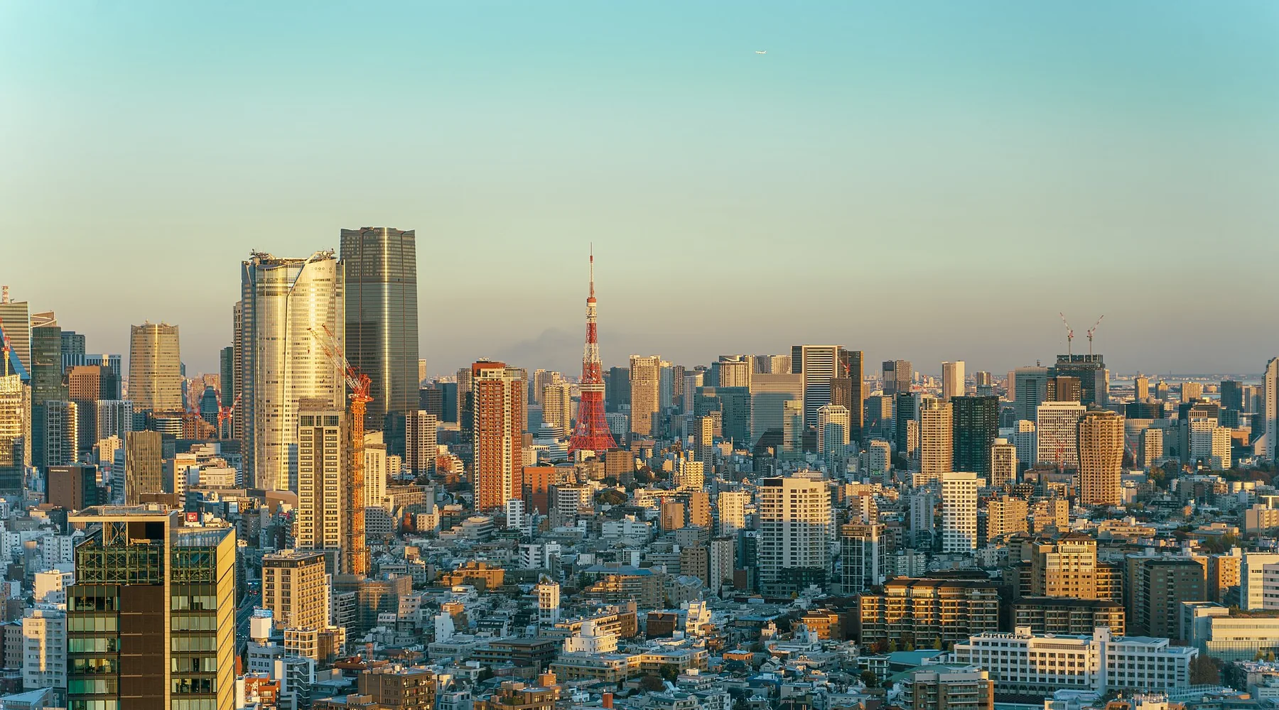 Tokyo skyline with Tokyo Tower in the center